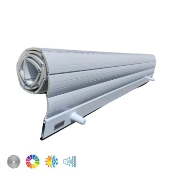 Volet roulant aluminium thermique à lame galbée sur mesure - ALUMCUR 45