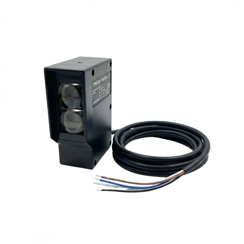 Cellule photoélectrique laser sans miroir ni récepteur | Détection 1–15 m (12/24V)
