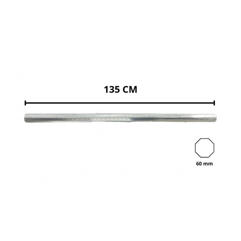 Rallonge d'axe Ø60 mm galvanisé réglable 135 cm | Haute résistance