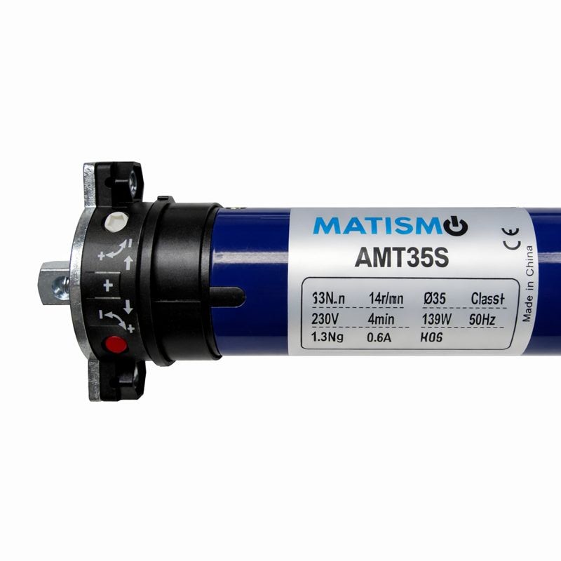 MATISMO AMT35S Moteur de volet roulant pour axe de 40 mm de 13 Nm - Soulève jusqu'à 31 kg