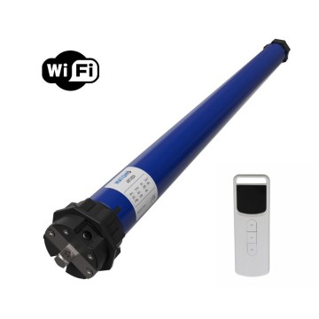 Moteur store enrouleur avec télécommande et WiFi intégré - Compatible Smart Life ou Tuya