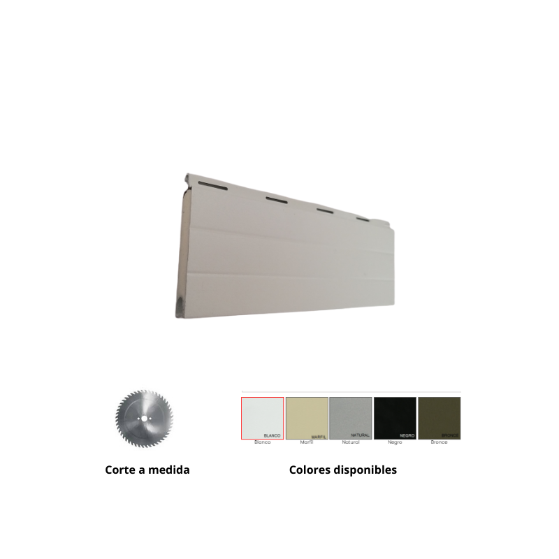 Volet roulant aluminium thermique à lame droite sur mesure - ALUMREC 45