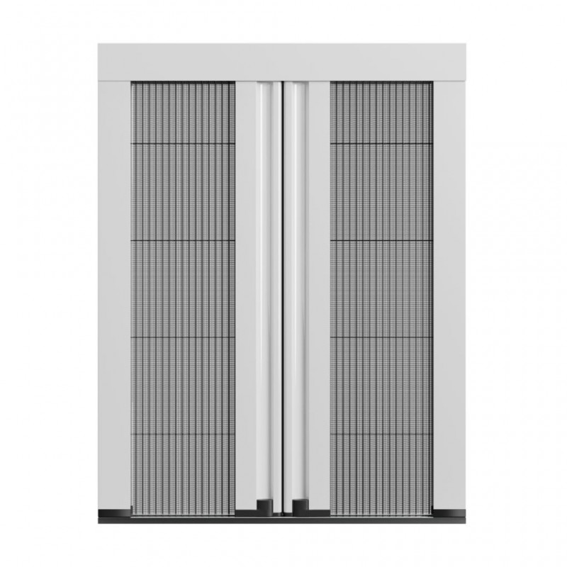 Moustiquaire plissée double centrale
