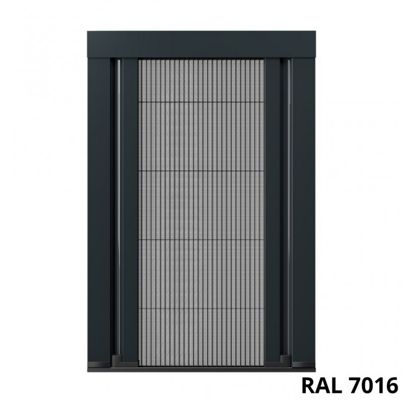 Moustiquaire plissée bilatérale en aluminium