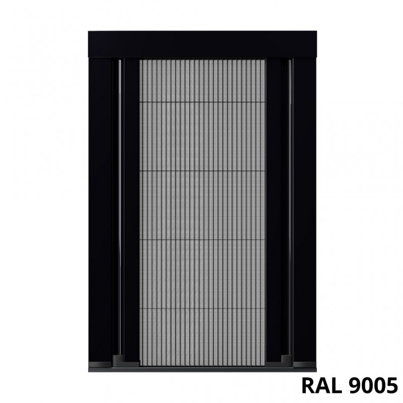 Moustiquaire plissée bilatérale en aluminium