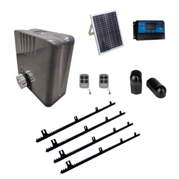 Kit moteur portail coulissant AMC1000 SOLAR - Jusqu'à 1000 kg