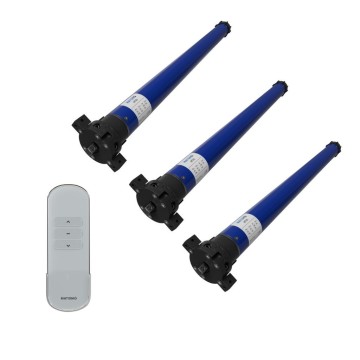 Kit de 3 moteurs de volets roulants radio avec télécommande