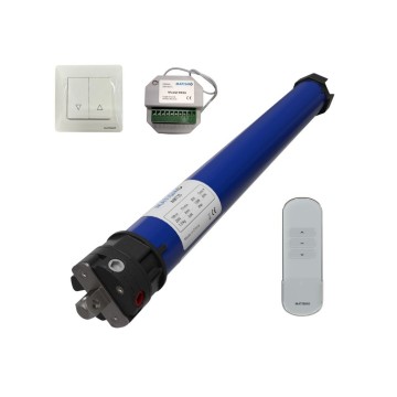Moteur de volet roulant avec télécommande et bouton-poussoir pour axe de 40 mm du fabricant MATISMO